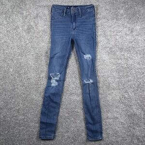 Hollister High-Rise Jean Legging Size 23 Ripped Distressed‎ Skinny Jeans Denim